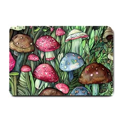 Magicians  Mushrooms Small Doormat by GardenOfOphir