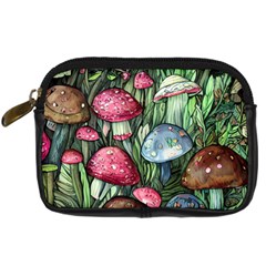 Magicians  Mushrooms Digital Camera Leather Case by GardenOfOphir