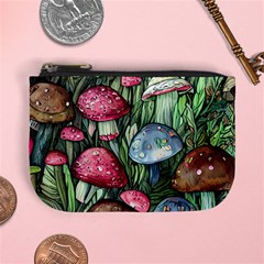 Magicians  Mushrooms Mini Coin Purse by GardenOfOphir