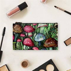 Magicians  Mushrooms Cosmetic Bag (small) by GardenOfOphir