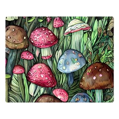 Magicians  Mushrooms Premium Plush Fleece Blanket (large) by GardenOfOphir