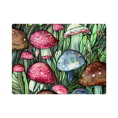 Magicians  Mushrooms One Side Premium Plush Fleece Blanket (mini) by GardenOfOphir