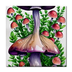 Conjuring Charm Of The Mushrooms Tile Coaster by GardenOfOphir