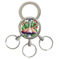 Conjuring Charm Of The Mushrooms 3-ring Key Chain by GardenOfOphir