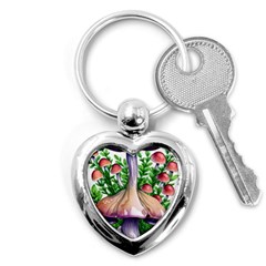 Conjuring Charm Of The Mushrooms Key Chain (heart) by GardenOfOphir