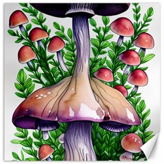 Conjuring Charm Of The Mushrooms Canvas 16  X 16  by GardenOfOphir