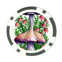 Conjuring Charm Of The Mushrooms Poker Chip Card Guard by GardenOfOphir