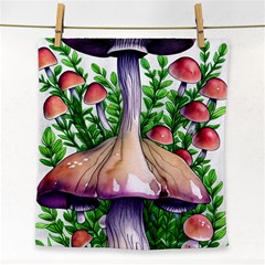 Conjuring Charm Of The Mushrooms Face Towel by GardenOfOphir