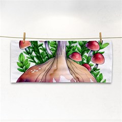 Conjuring Charm Of The Mushrooms Hand Towel by GardenOfOphir