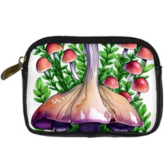 Conjuring Charm Of The Mushrooms Digital Camera Leather Case by GardenOfOphir