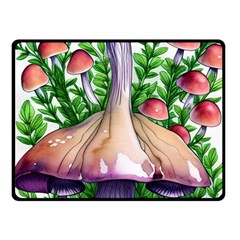 Conjuring Charm Of The Mushrooms One Side Fleece Blanket (small) by GardenOfOphir