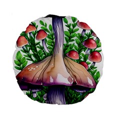 Conjuring Charm Of The Mushrooms Standard 15  Premium Round Cushions by GardenOfOphir