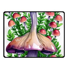 Conjuring Charm Of The Mushrooms Fleece Blanket (small) by GardenOfOphir