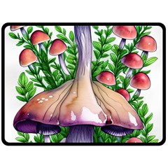 Conjuring Charm Of The Mushrooms Fleece Blanket (large) by GardenOfOphir