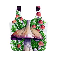 Conjuring Charm Of The Mushrooms Full Print Recycle Bag (m) by GardenOfOphir