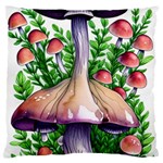 Conjuring Charm Of The Mushrooms Large Premium Plush Fleece Cushion Case (Two Sides) Front