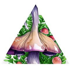 Conjuring Charm Of The Mushrooms Wooden Puzzle Triangle by GardenOfOphir