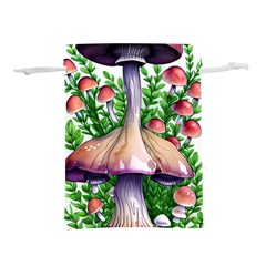 Conjuring Charm Of The Mushrooms Lightweight Drawstring Pouch (l) by GardenOfOphir