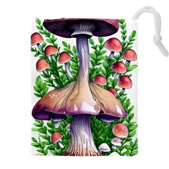 Conjuring Charm Of The Mushrooms Drawstring Pouch (4xl) by GardenOfOphir