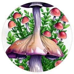 Conjuring Charm Of The Mushrooms Round Trivet by GardenOfOphir