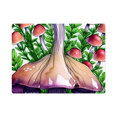 Conjuring Charm Of The Mushrooms One Side Premium Plush Fleece Blanket (mini) by GardenOfOphir