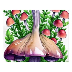 Conjuring Charm Of The Mushrooms One Side Premium Plush Fleece Blanket (large) by GardenOfOphir