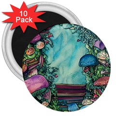 Sorcery And Spellwork With Mushrooms 3  Magnets (10 Pack)  by GardenOfOphir