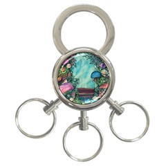 Sorcery And Spellwork With Mushrooms 3-ring Key Chain by GardenOfOphir