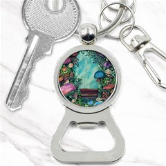 Sorcery And Spellwork With Mushrooms Bottle Opener Key Chain by GardenOfOphir