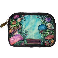 Sorcery And Spellwork With Mushrooms Digital Camera Leather Case by GardenOfOphir