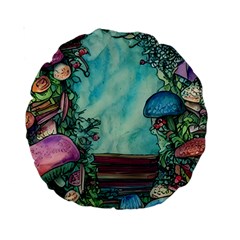 Sorcery And Spellwork With Mushrooms Standard 15  Premium Round Cushions by GardenOfOphir