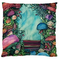 Sorcery And Spellwork With Mushrooms Standard Premium Plush Fleece Cushion Case (one Side) by GardenOfOphir