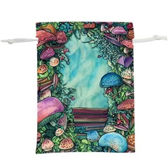 Sorcery And Spellwork With Mushrooms Lightweight Drawstring Pouch (xl) by GardenOfOphir