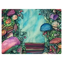 Sorcery And Spellwork With Mushrooms Premium Plush Fleece Blanket (extra Small) by GardenOfOphir