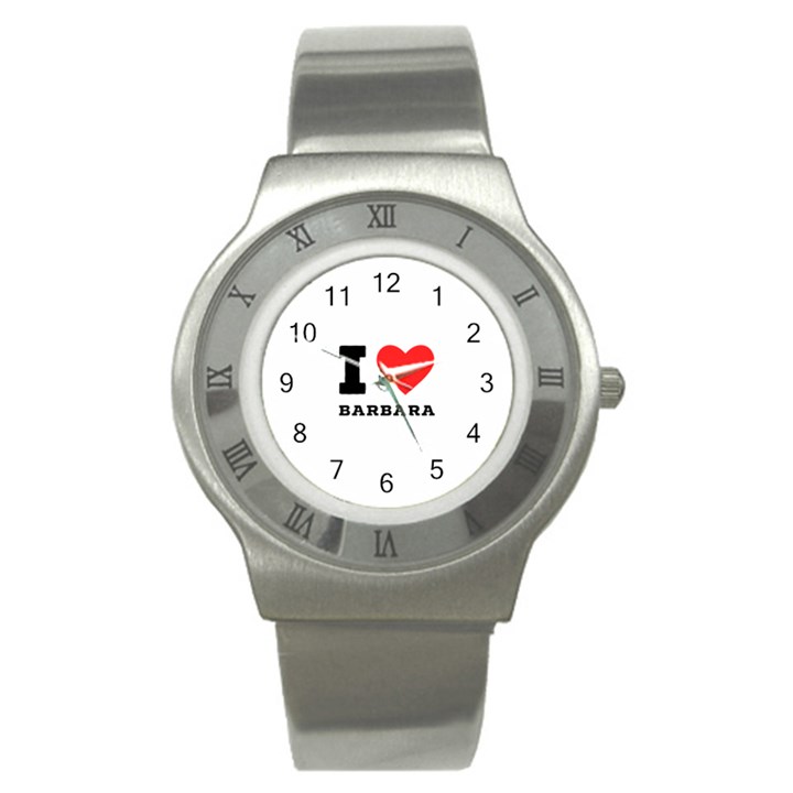 I love barbara Stainless Steel Watch