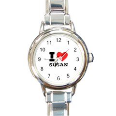 I Love Susan Round Italian Charm Watch by ilovewhateva