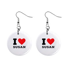 I Love Susan Mini Button Earrings by ilovewhateva