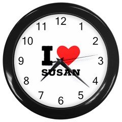 I Love Susan Wall Clock (black) by ilovewhateva