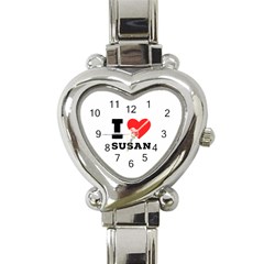 I Love Susan Heart Italian Charm Watch by ilovewhateva