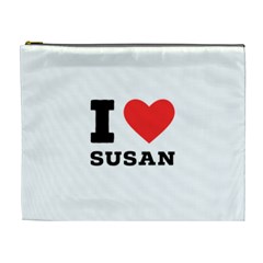 I Love Susan Cosmetic Bag (xl) by ilovewhateva