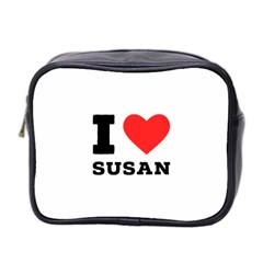 I Love Susan Mini Toiletries Bag (two Sides) by ilovewhateva