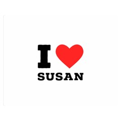 I Love Susan One Side Premium Plush Fleece Blanket (medium) by ilovewhateva