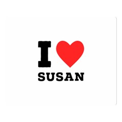 I Love Susan One Side Premium Plush Fleece Blanket (large) by ilovewhateva