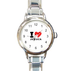 I Love Jessica Round Italian Charm Watch by ilovewhateva