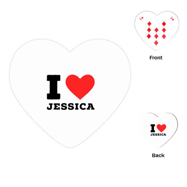 I love jessica Playing Cards Single Design (Heart)