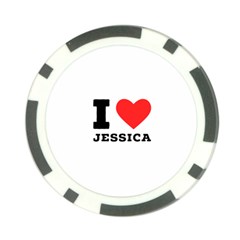 I Love Jessica Poker Chip Card Guard by ilovewhateva