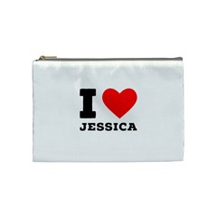 I Love Jessica Cosmetic Bag (medium) by ilovewhateva