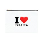 I love jessica Cosmetic Bag (Large) Front