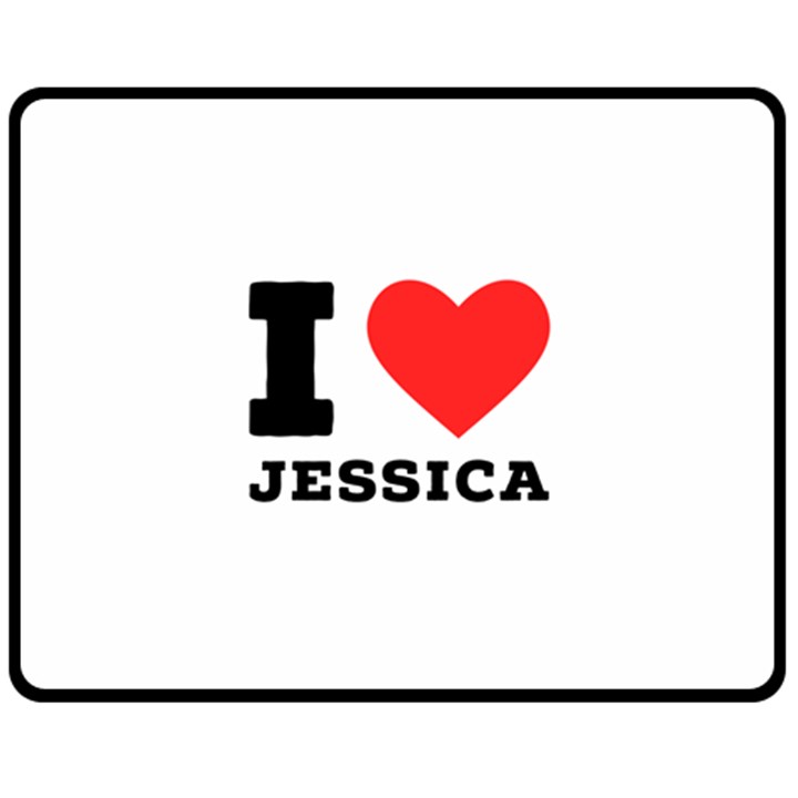 I love jessica One Side Fleece Blanket (Medium)