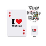 I love jessica Playing Cards 54 Designs (Mini) Front - Diamond8